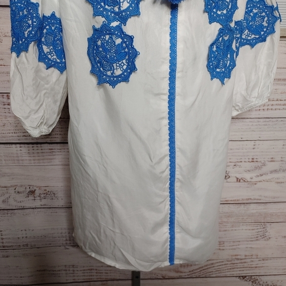 LINE & Dot Boho Crocheted Off Shoulder Dress - Picture 4 of 13